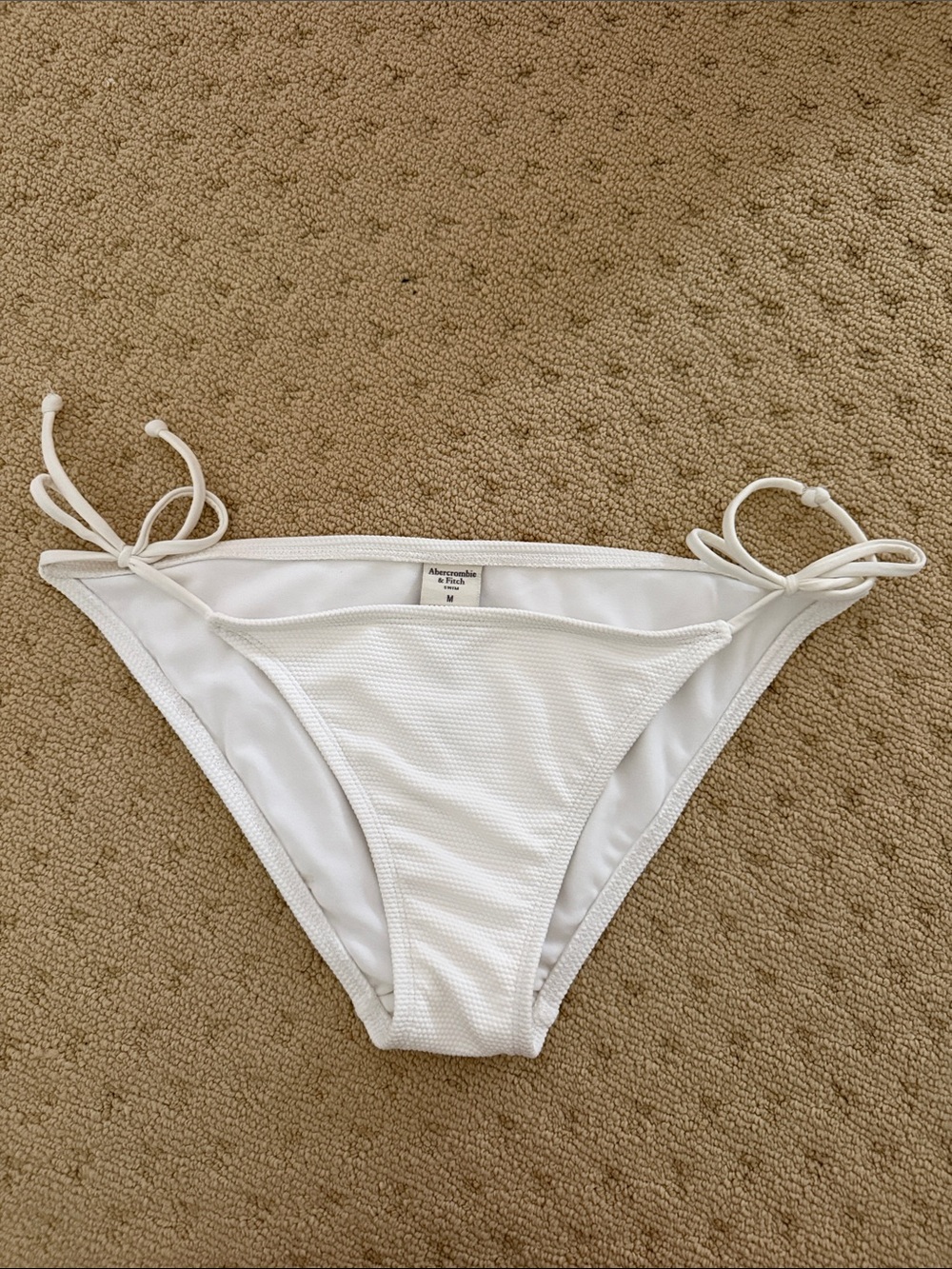 Abercrombie & Fitch White Tie-Side Bikini Bottom